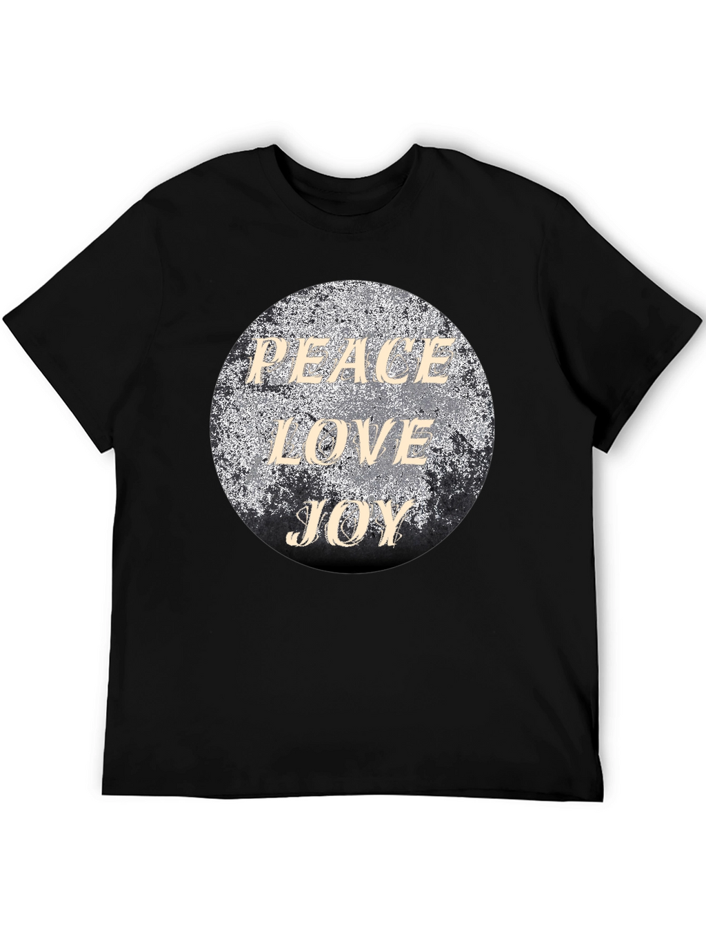 Peace Love Joy Graphic T-Shirt - Black
