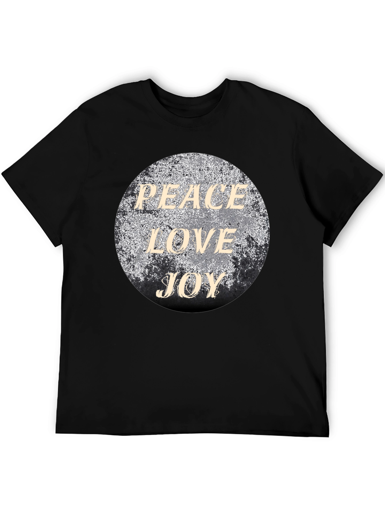 Peace Love Joy Graphic T-Shirt - Black