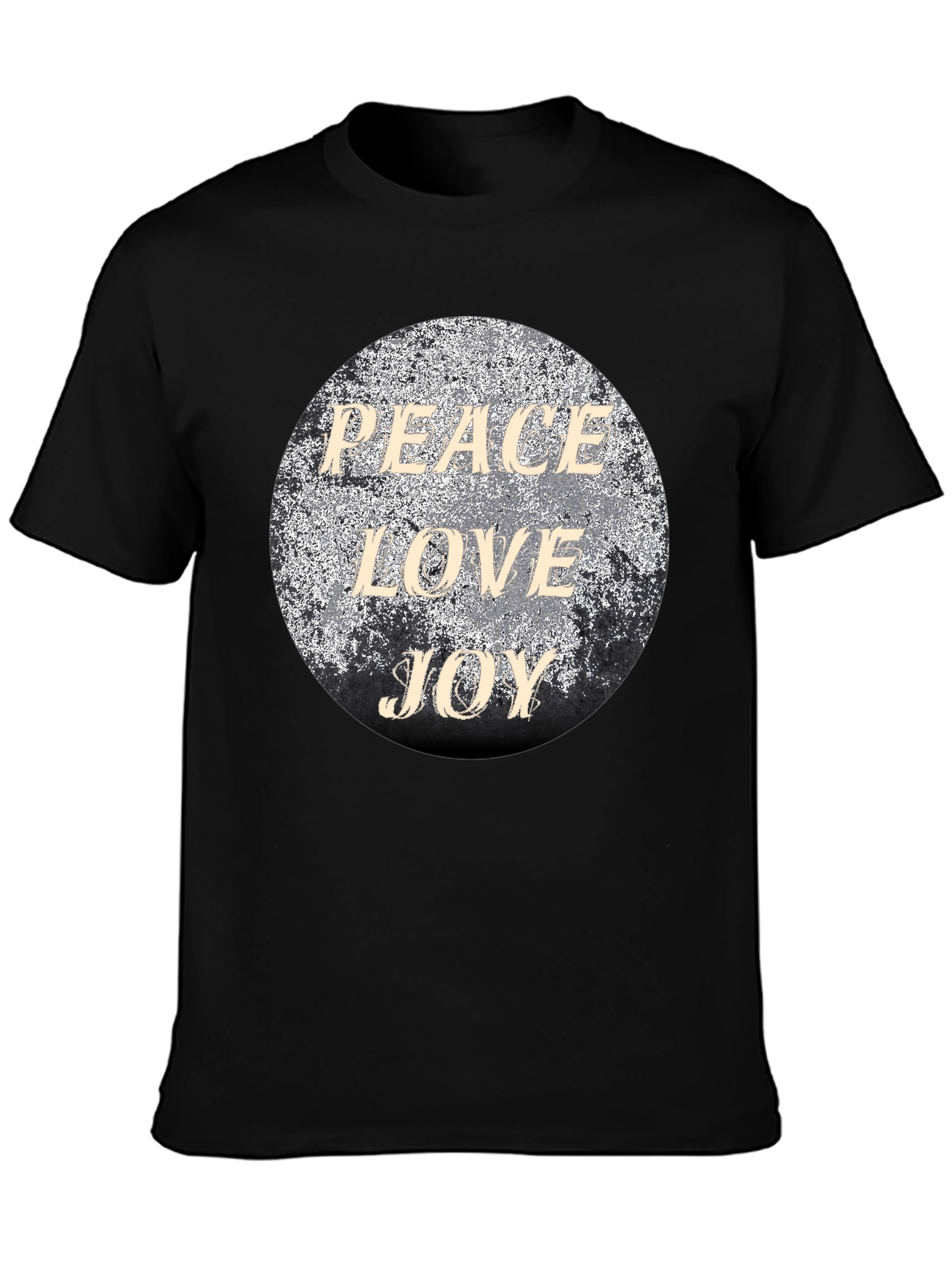 Peace Love Joy Graphic T-Shirt - Black