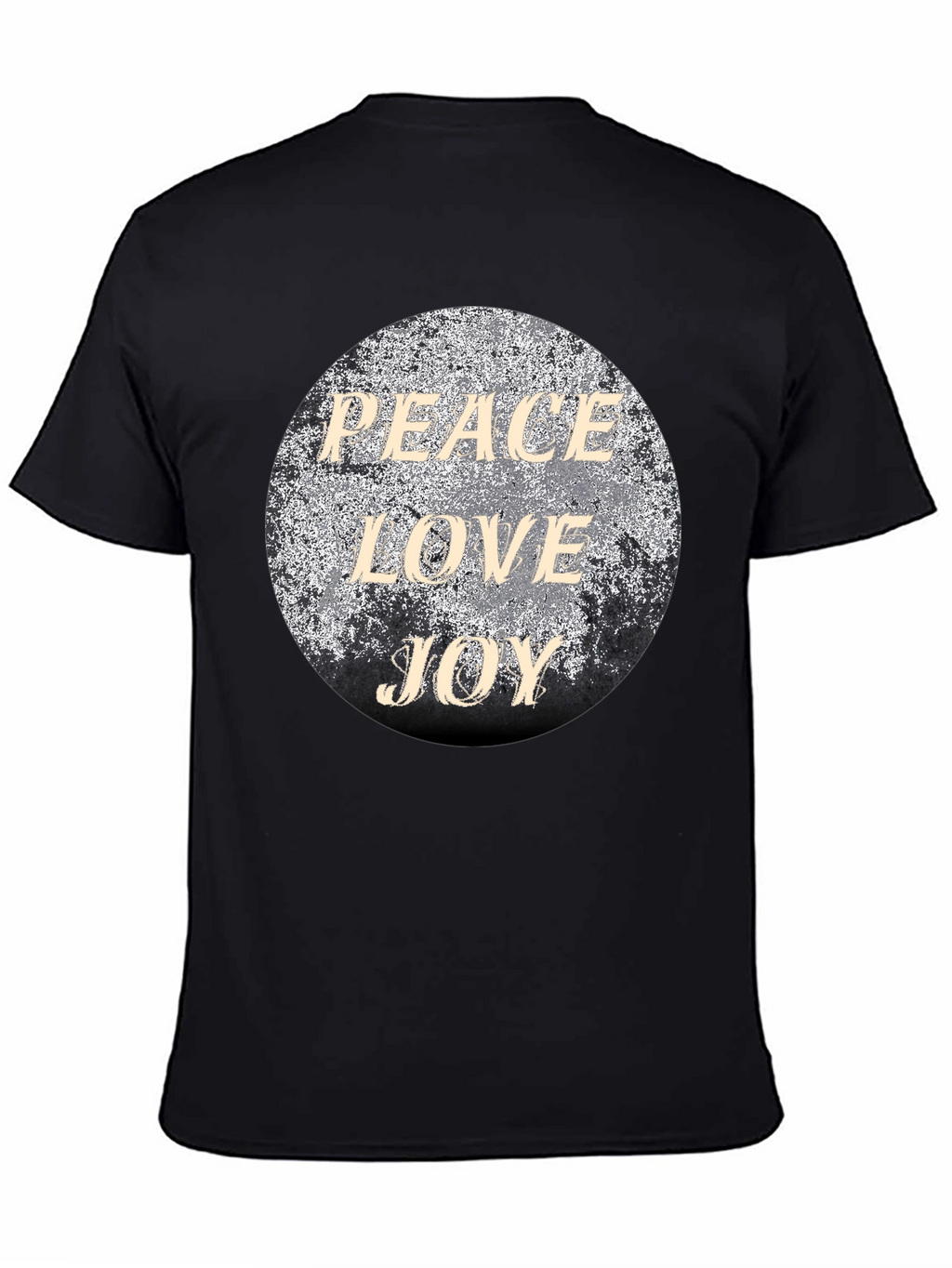 Peace Love Joy Graphic T-Shirt - Black