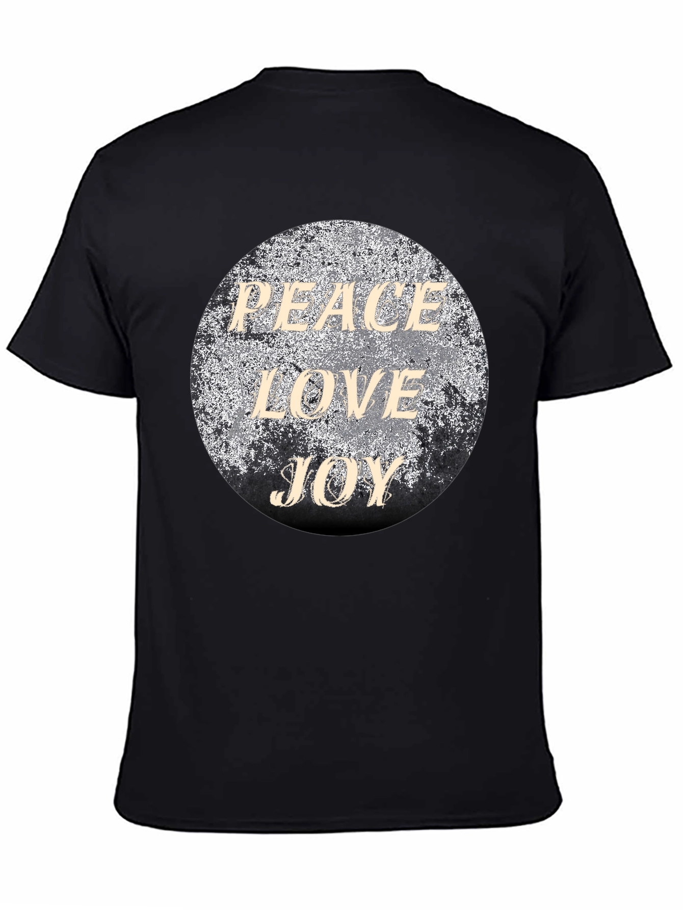 Peace Love Joy Graphic T-Shirt - Black