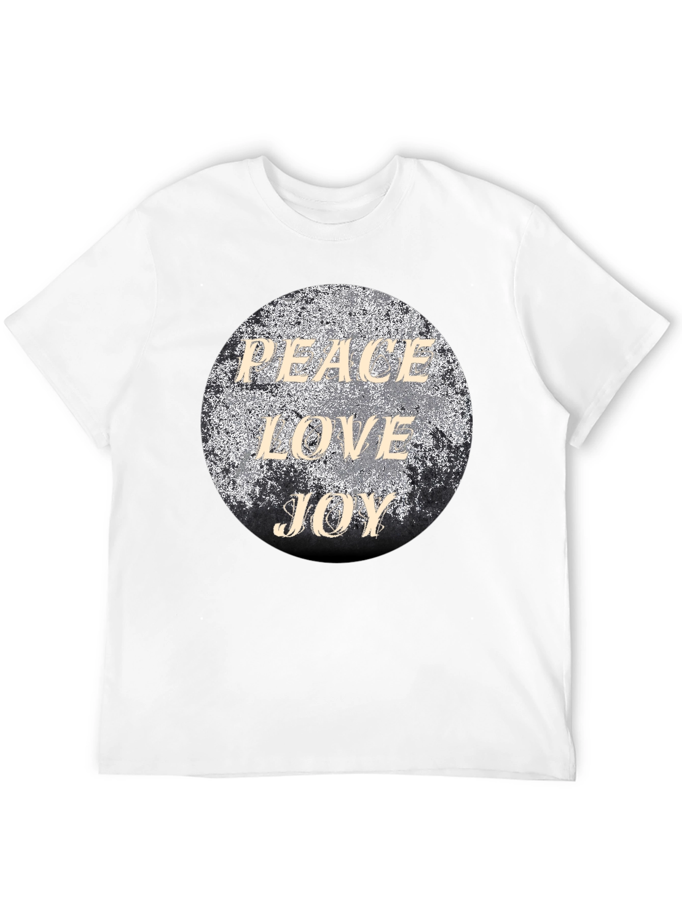 Peace Love Joy Graphic T-Shirt - Black