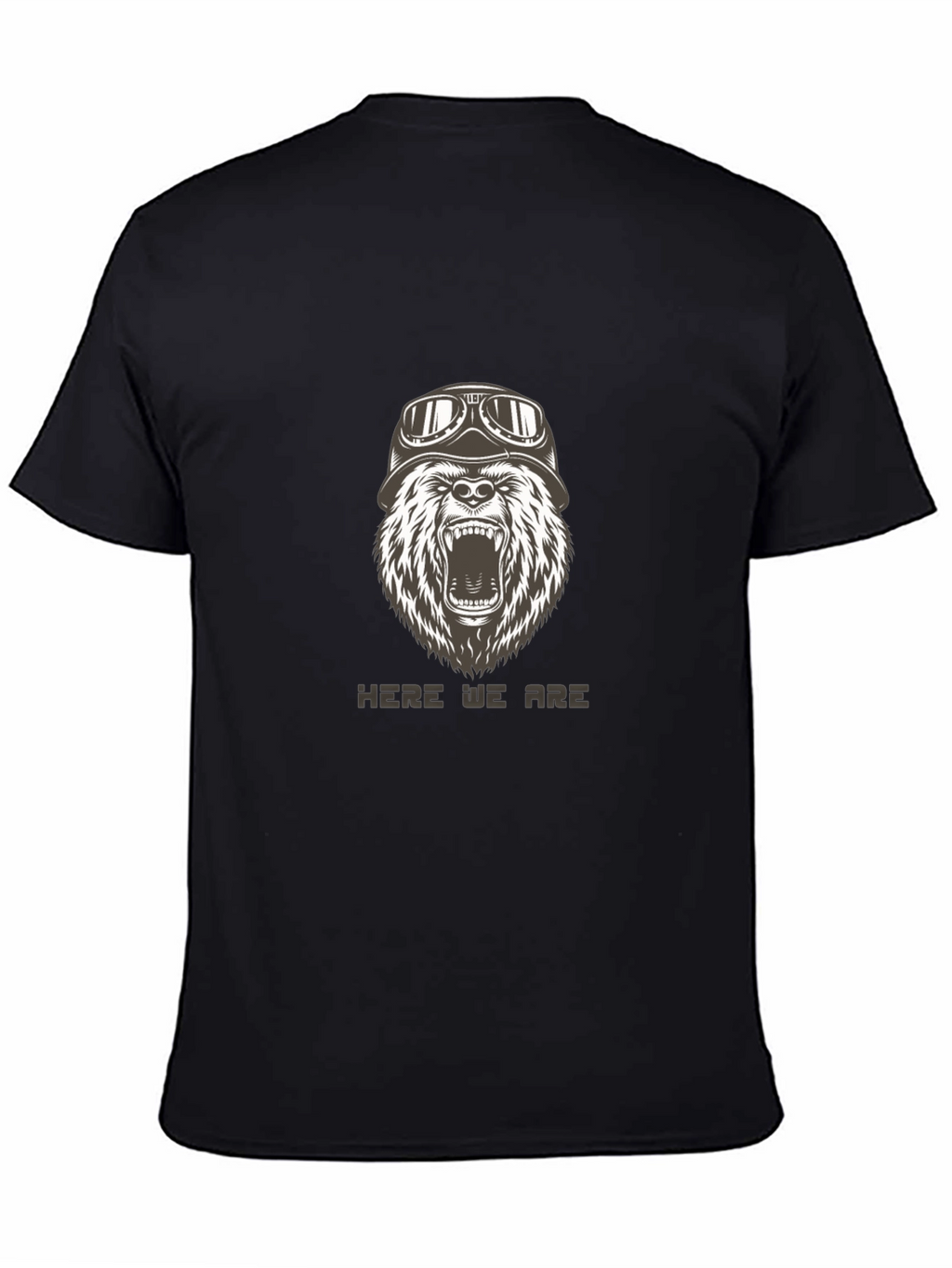 Bear Biker T-Shirt - Black Graphic Tee
