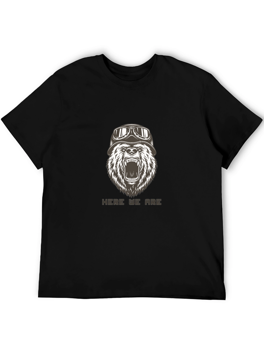 Bear Biker T-Shirt - Black Graphic Tee