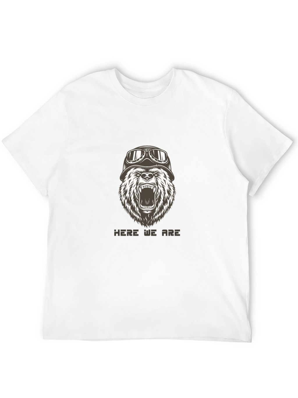 Bear Biker T-Shirt - Black Graphic Tee