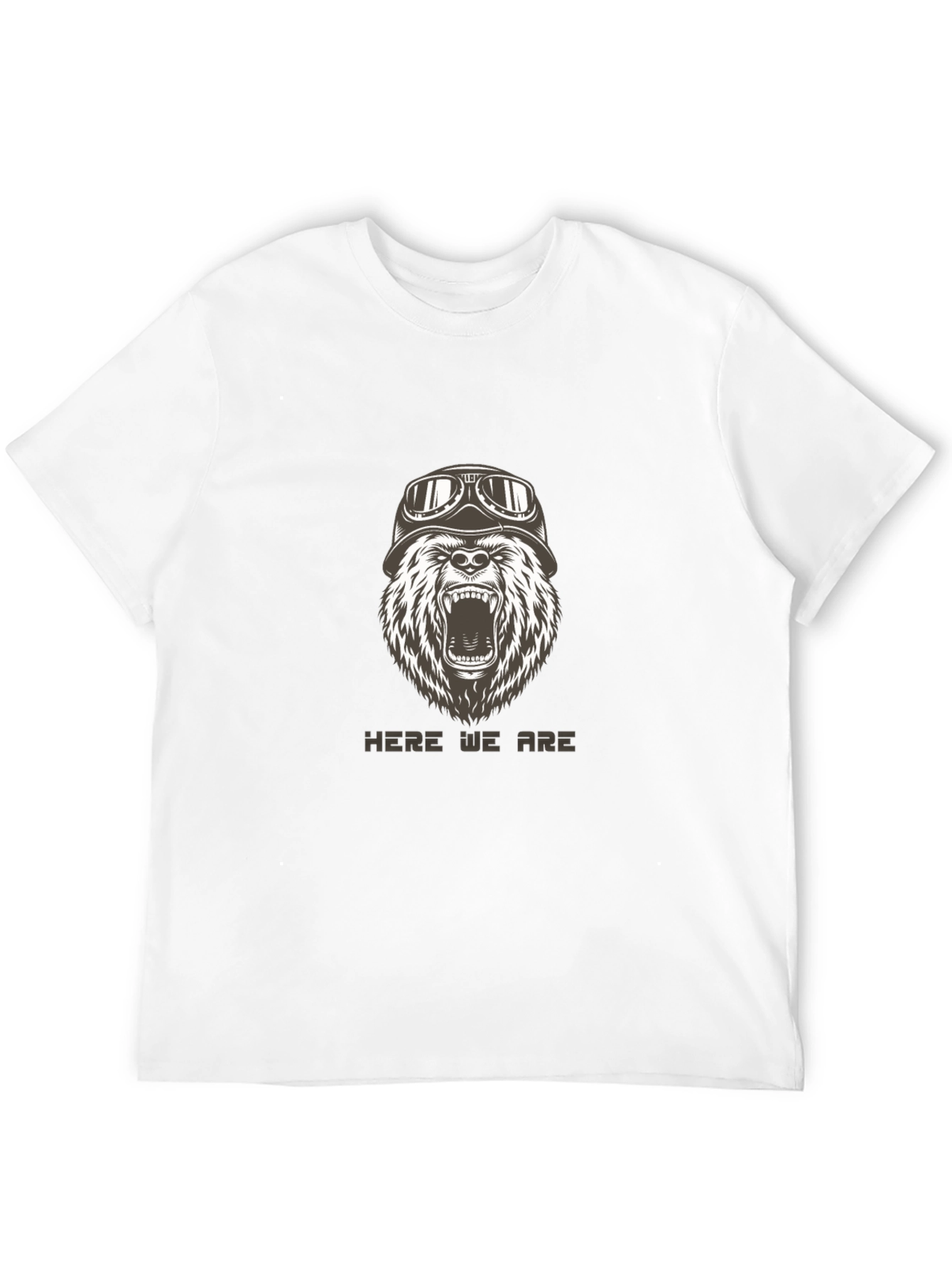 Bear Biker T-Shirt - Black Graphic Tee