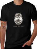 Bear Biker T-Shirt - Black Graphic Tee