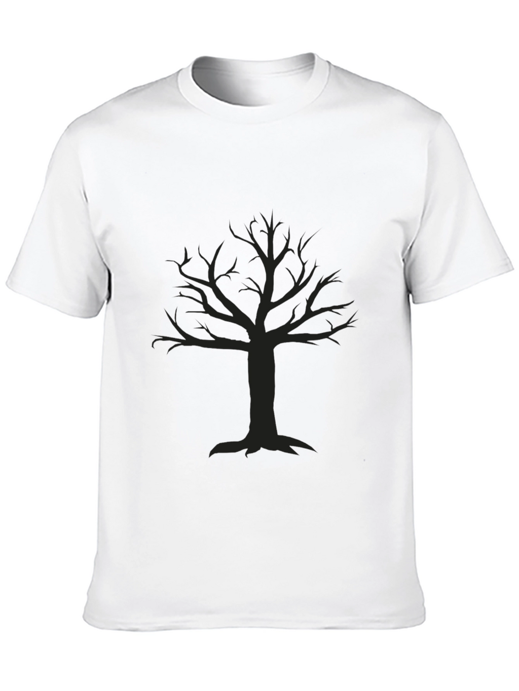 Mens Black T-Shirt with Tree Graphic