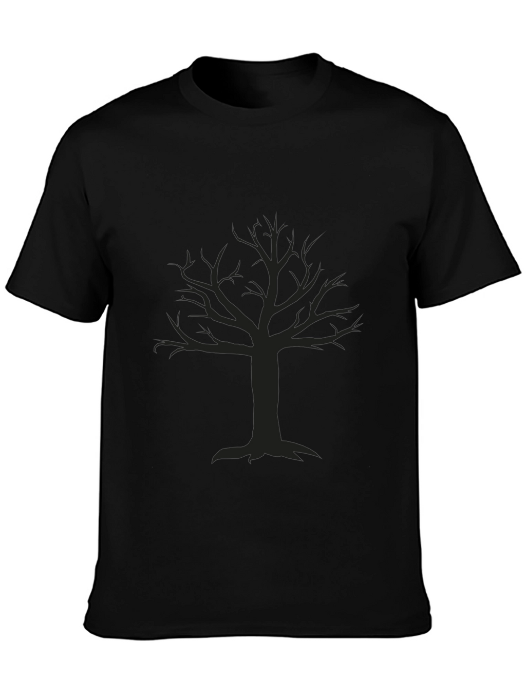 Mens Black T-Shirt with Tree Graphic