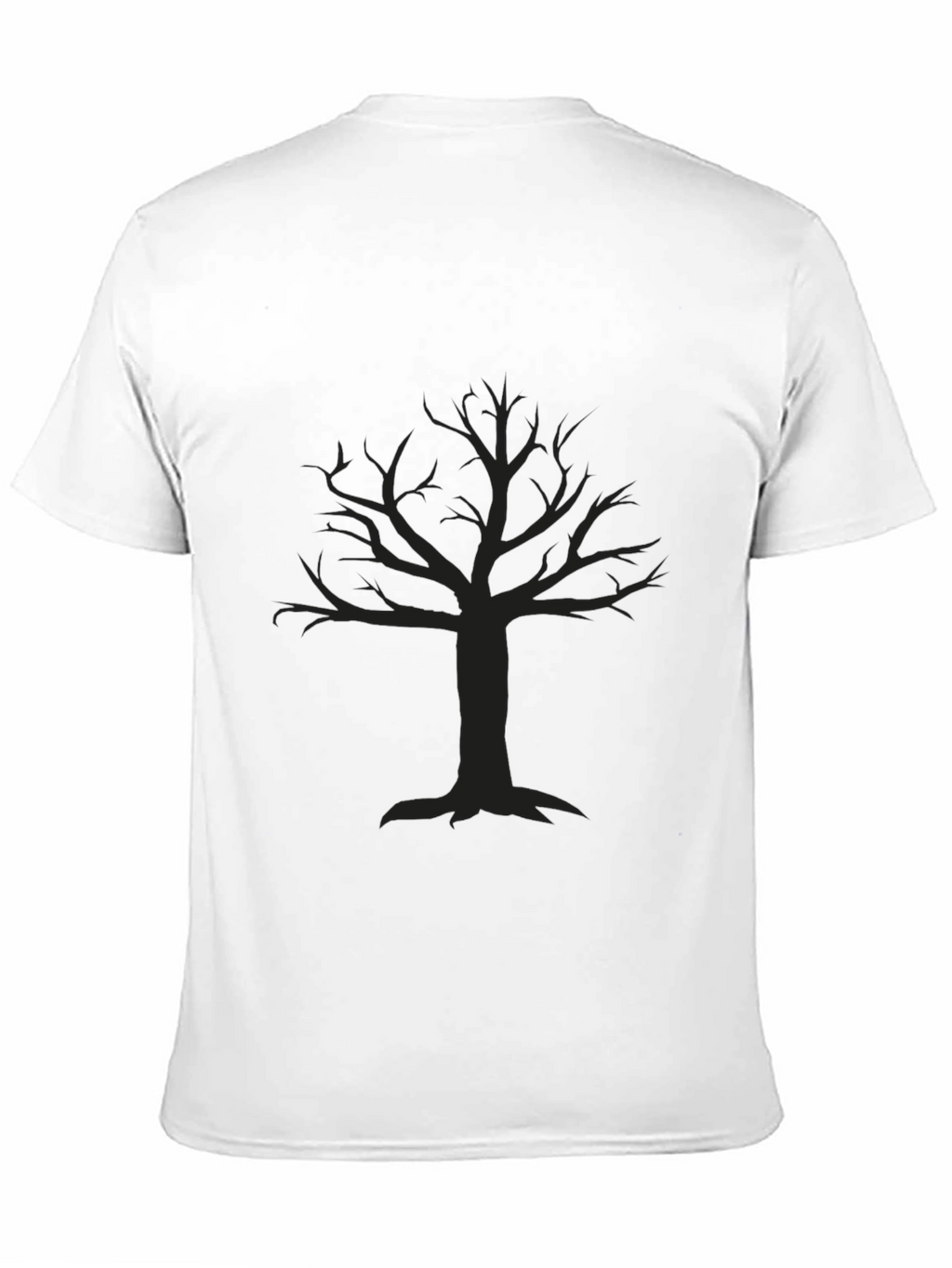 Mens Black T-Shirt with Tree Graphic