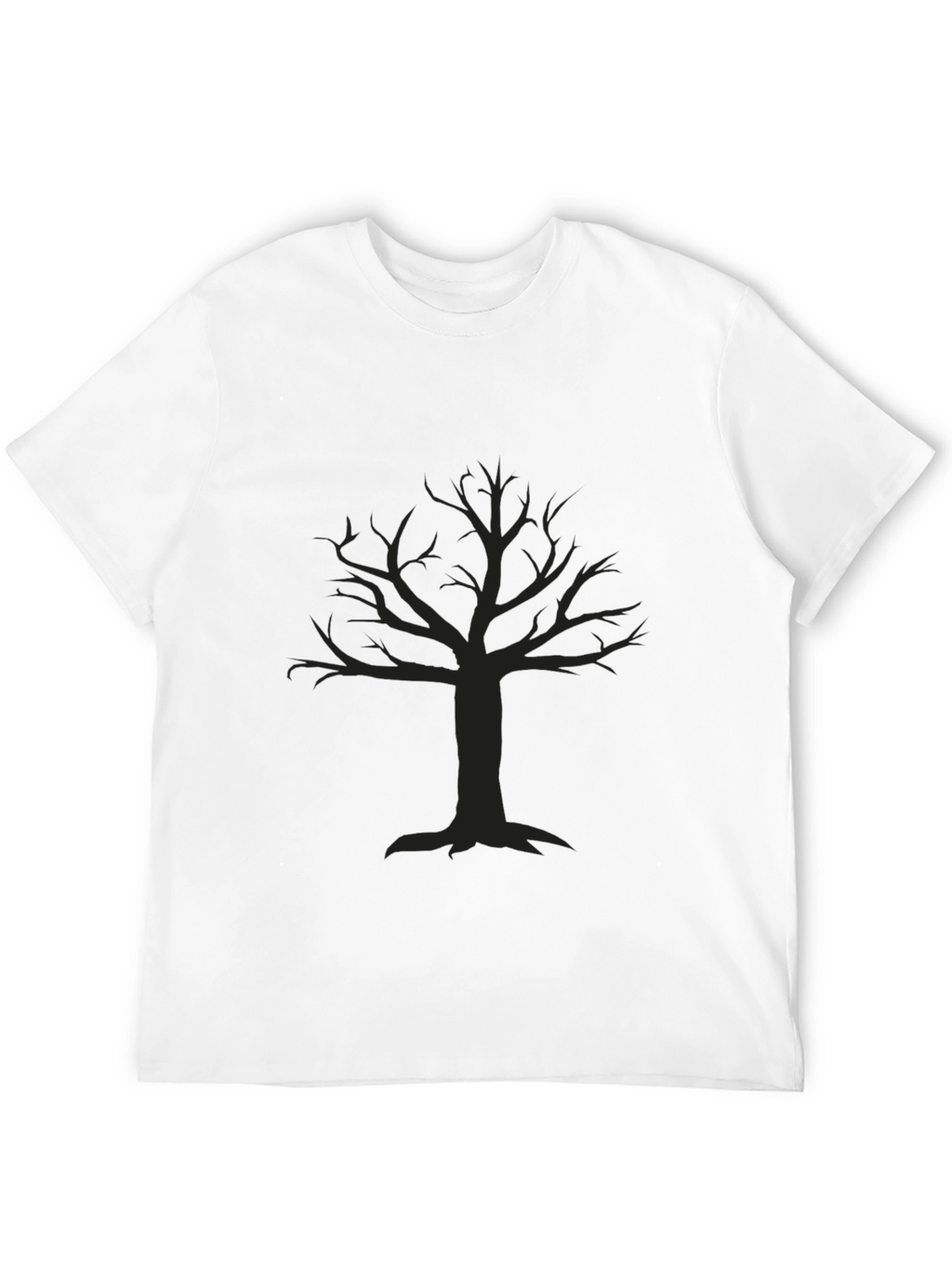 Mens Black T-Shirt with Tree Graphic