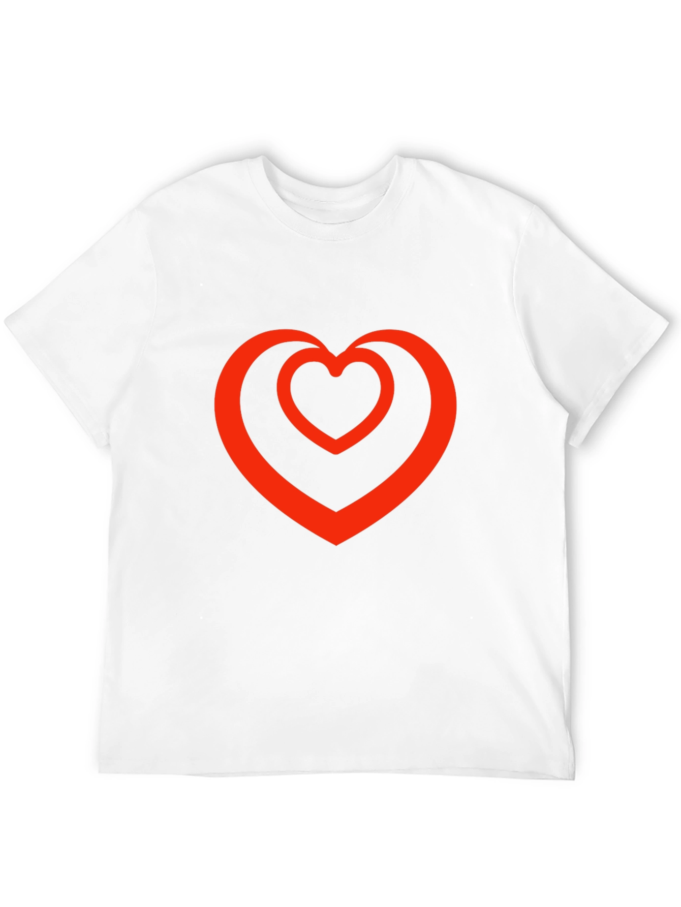 Heart Within a Heart Graphic Tee - Black
