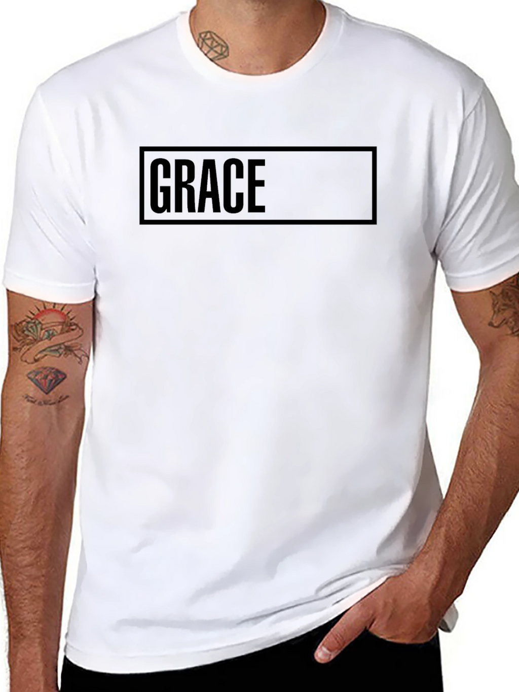 Graceful Black Graphic Tee