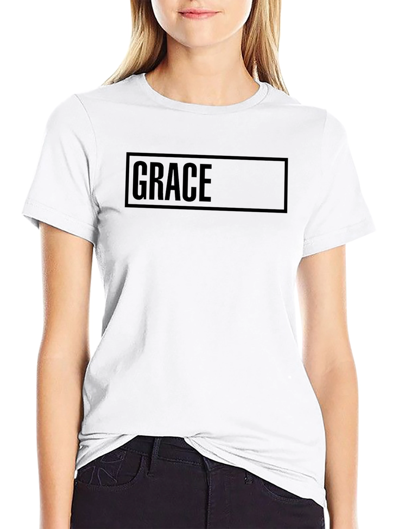 Graceful Black Graphic Tee