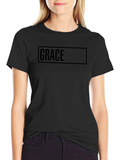 Graceful Black Graphic Tee