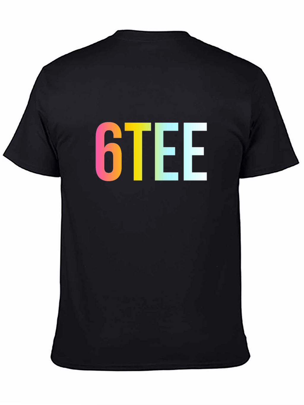 6TEE Rainbow Graphic Black T-Shirt