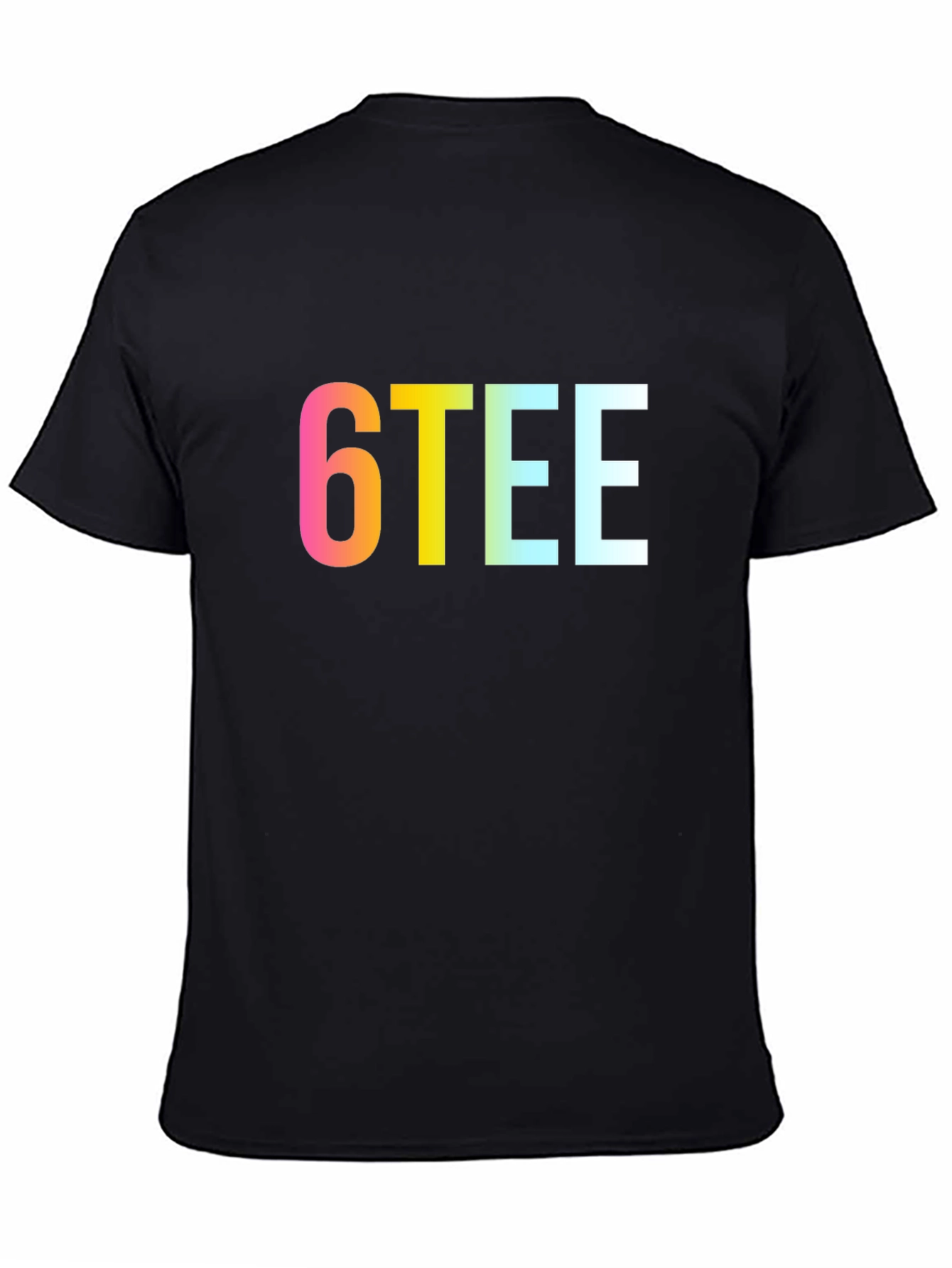 6TEE Rainbow Graphic Black T-Shirt