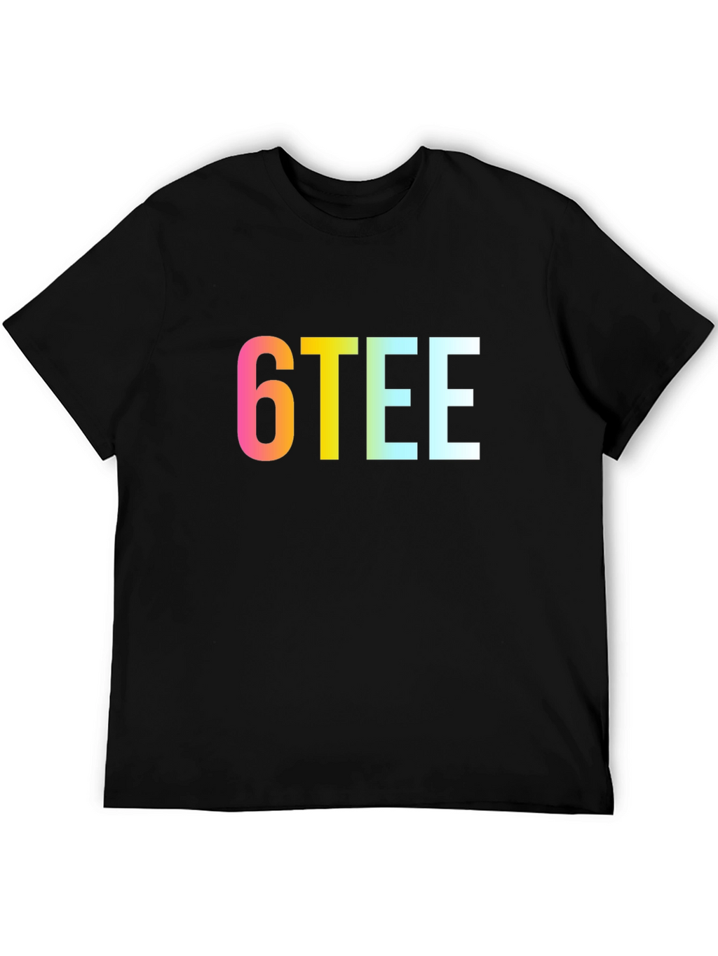 6TEE Rainbow Graphic Black T-Shirt