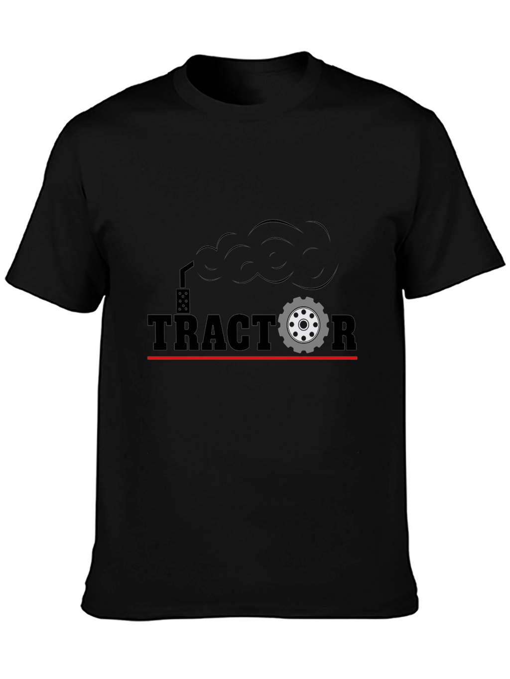 Tractor Graphic T-Shirt - Black Cotton Tee