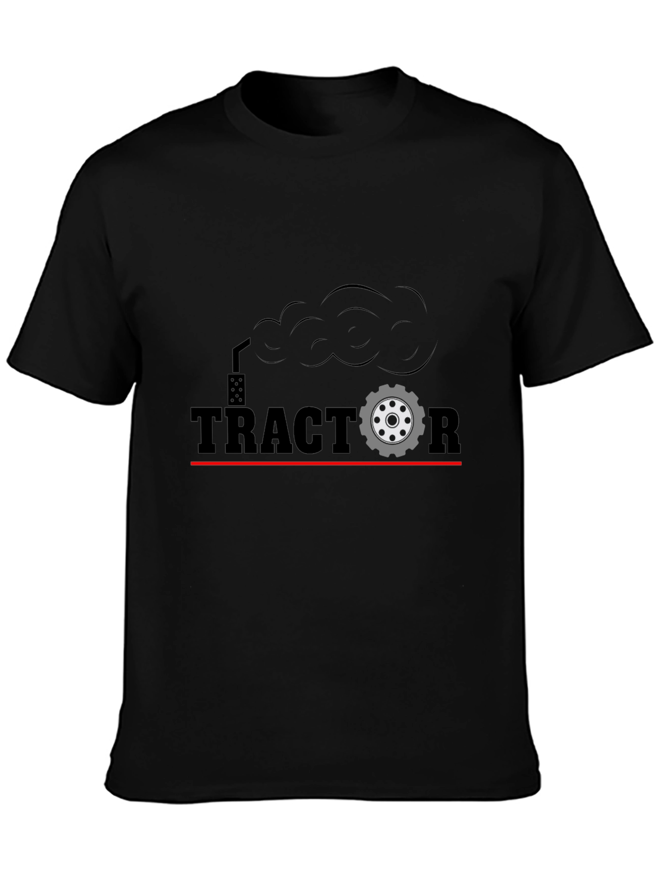 Tractor Graphic T-Shirt - Black Cotton Tee