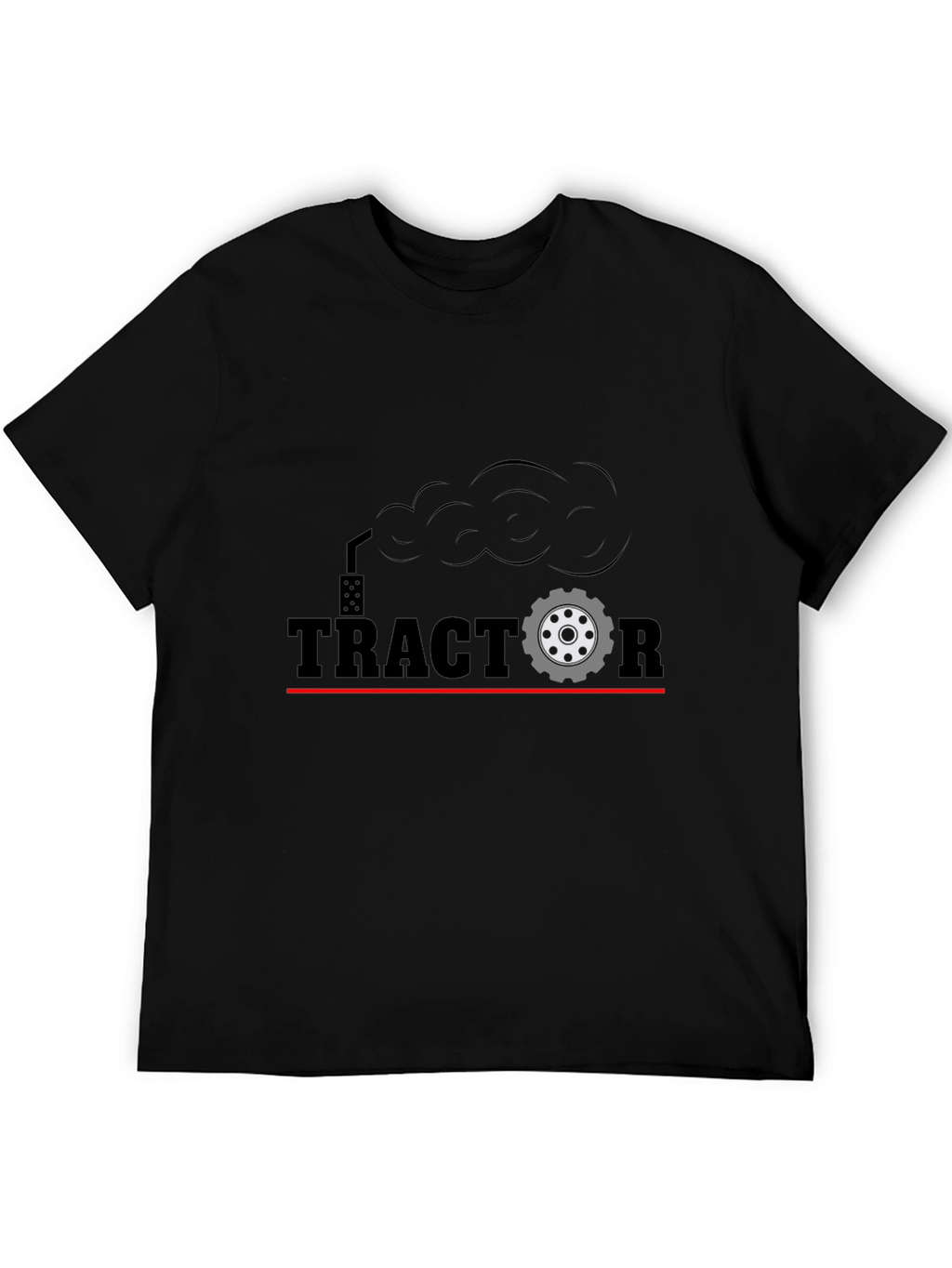Tractor Graphic T-Shirt - Black Cotton Tee