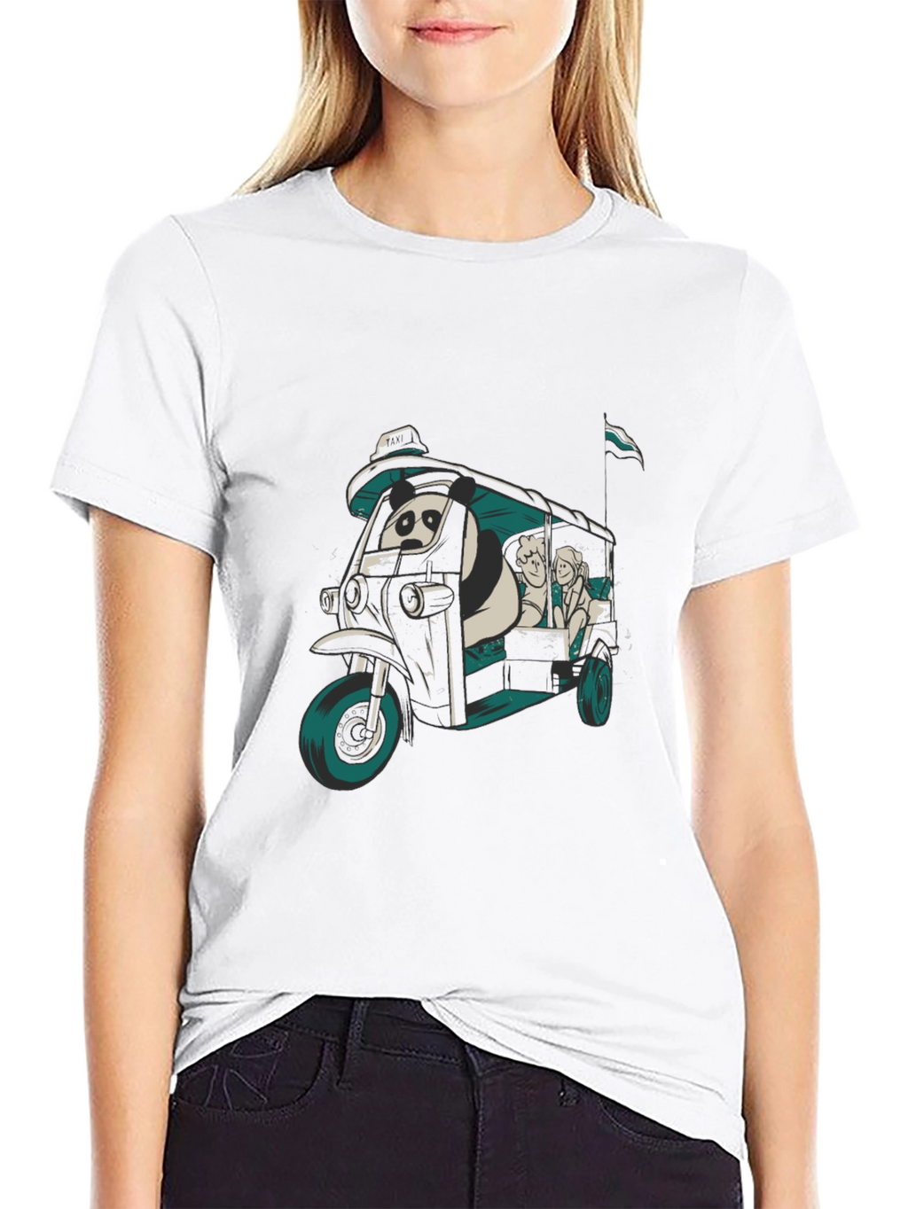 Panda Taxi Graphic Tee