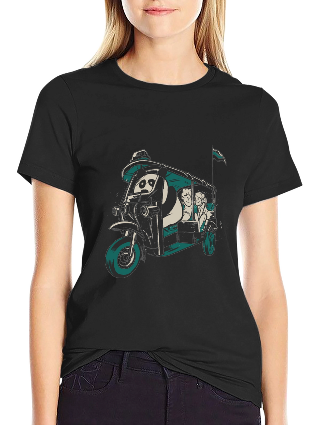 Panda Taxi Graphic Tee