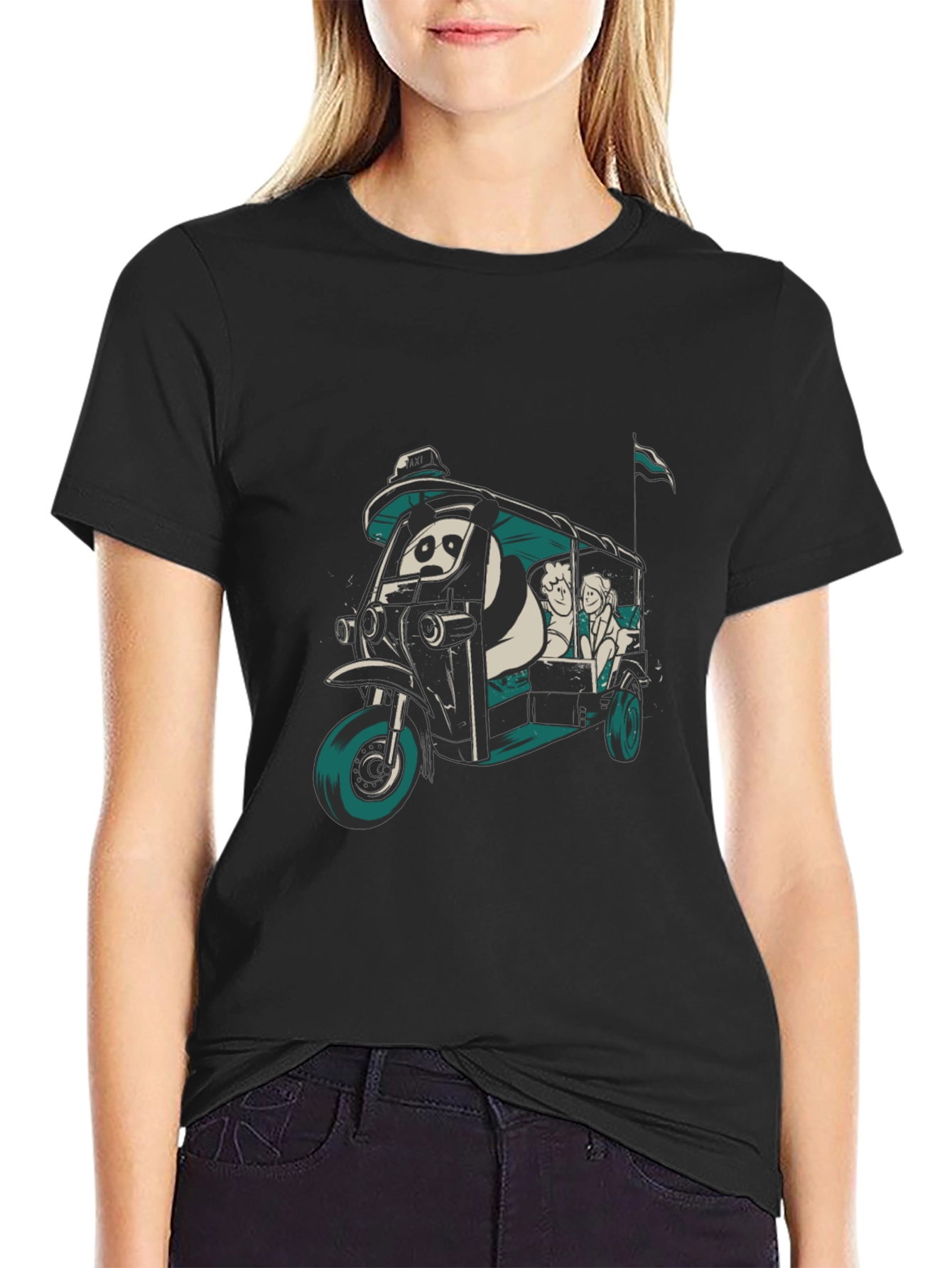 Panda Taxi Graphic Tee