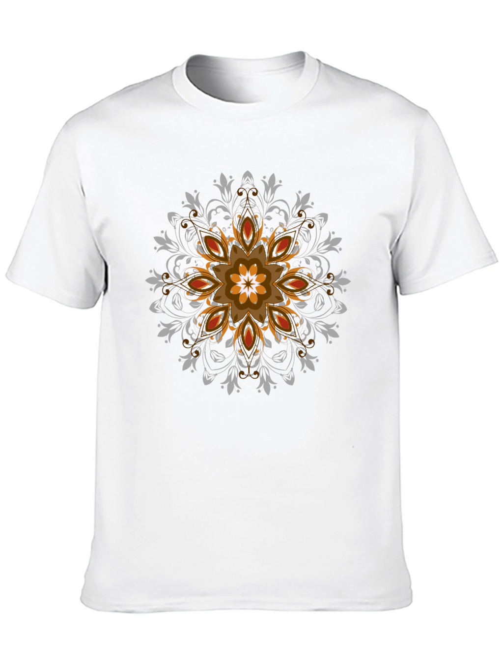 Abstract Mandala Graphic Mens Black Tee
