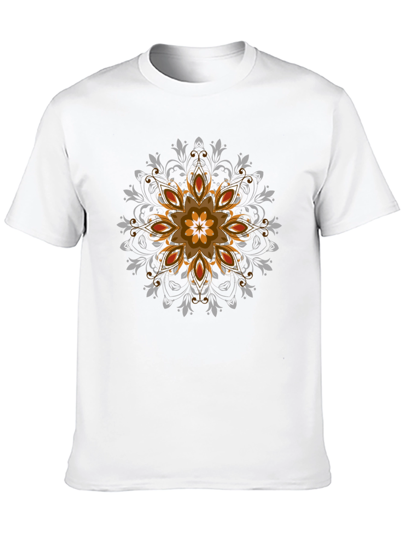 Abstract Mandala Graphic Mens Black Tee