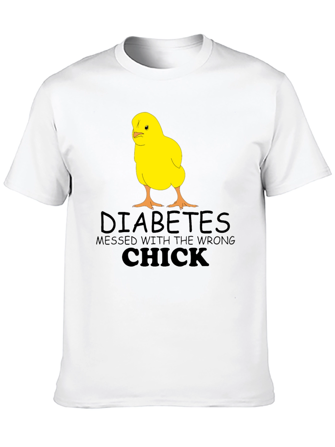Diabetes Wrong Chick T-Shirt Funny Graphic Tee
