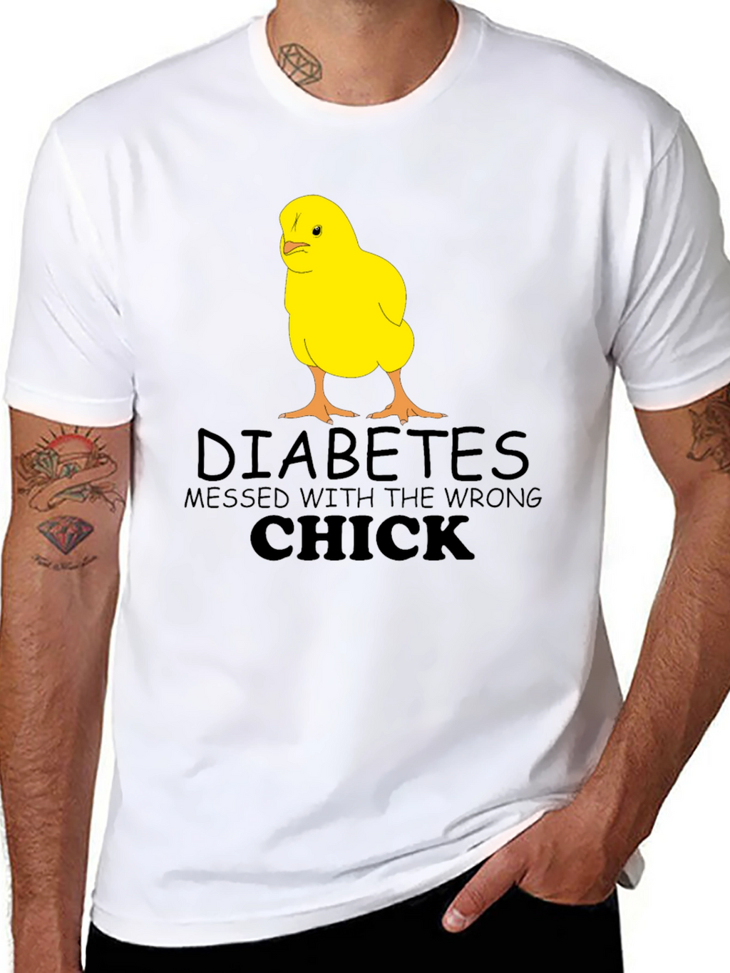 Diabetes Wrong Chick T-Shirt Funny Graphic Tee