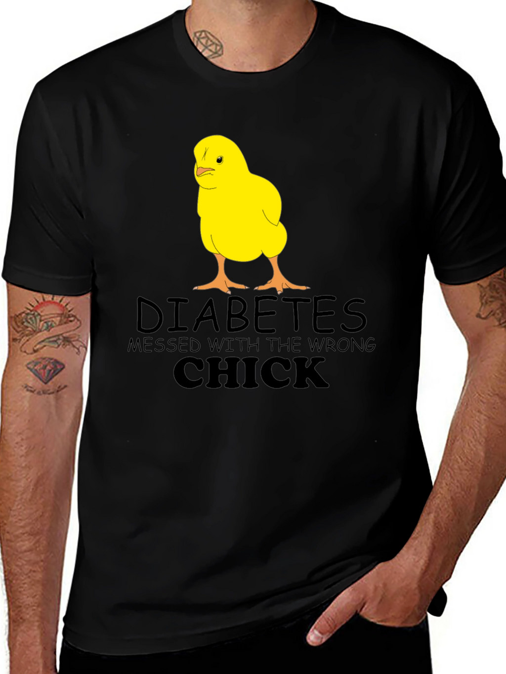 Diabetes Wrong Chick T-Shirt Funny Graphic Tee