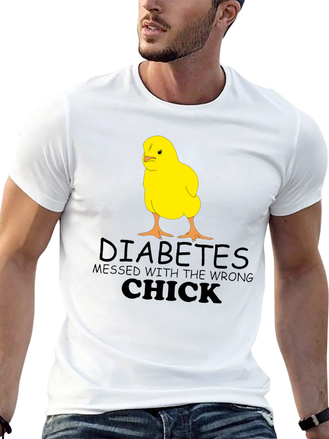 Diabetes Wrong Chick T-Shirt Funny Graphic Tee