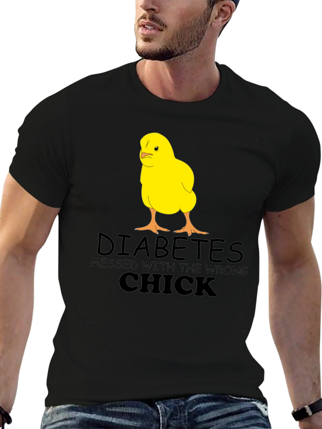 Diabetes Wrong Chick T-Shirt Funny Graphic Tee
