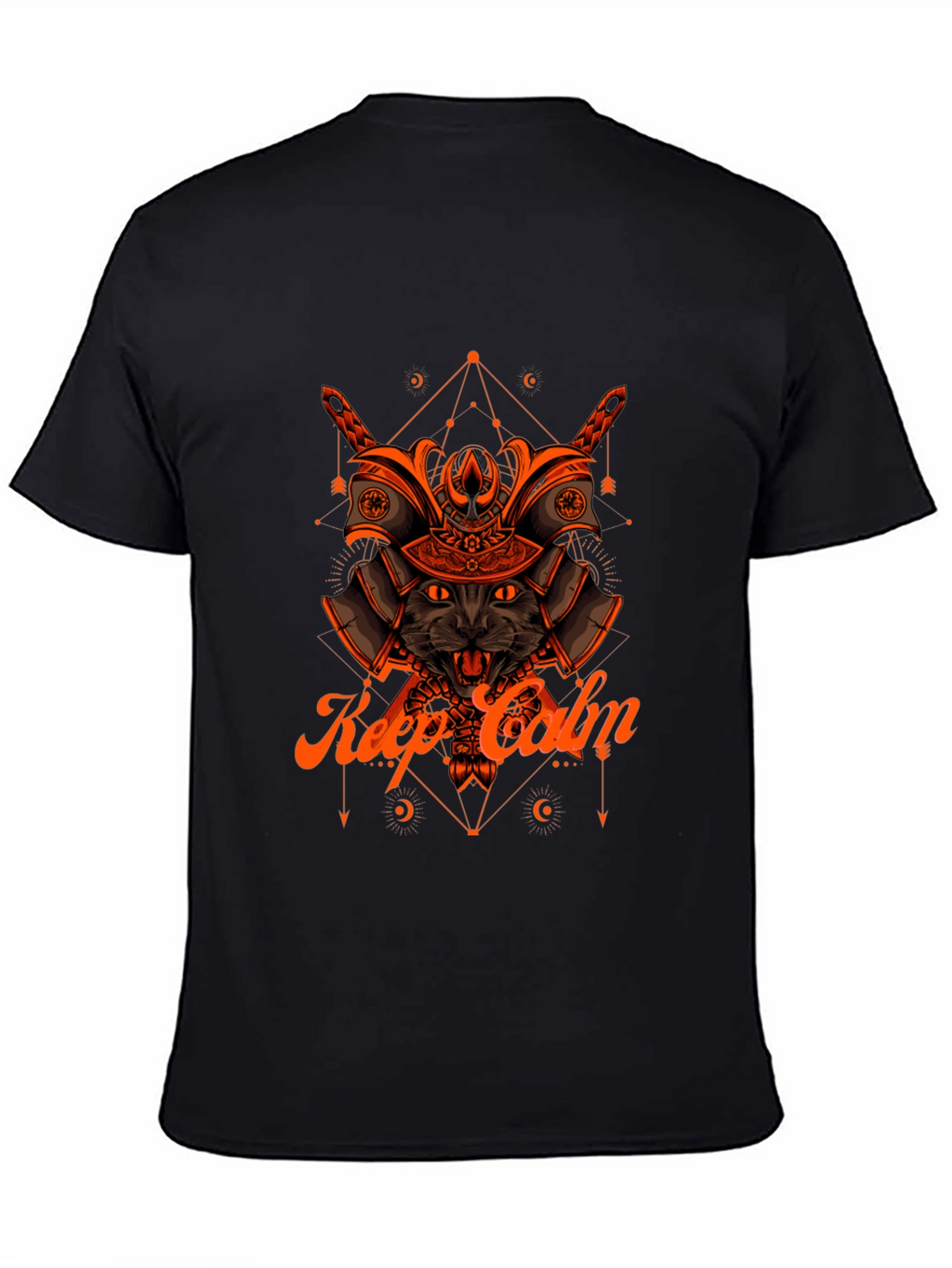 Samurai Cat T-Shirt - Keep Calm Graphic Tee