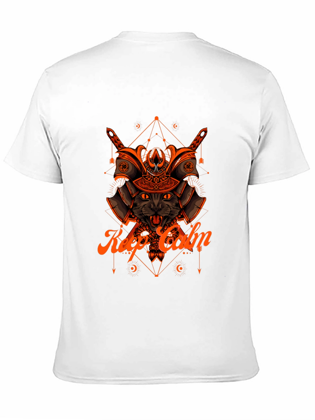 Samurai Cat T-Shirt - Keep Calm Graphic Tee