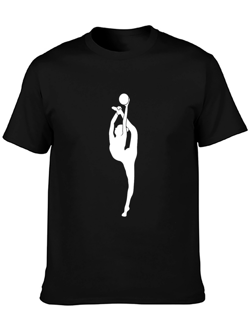 Gymnast Silhouette Graphic Tee - Black