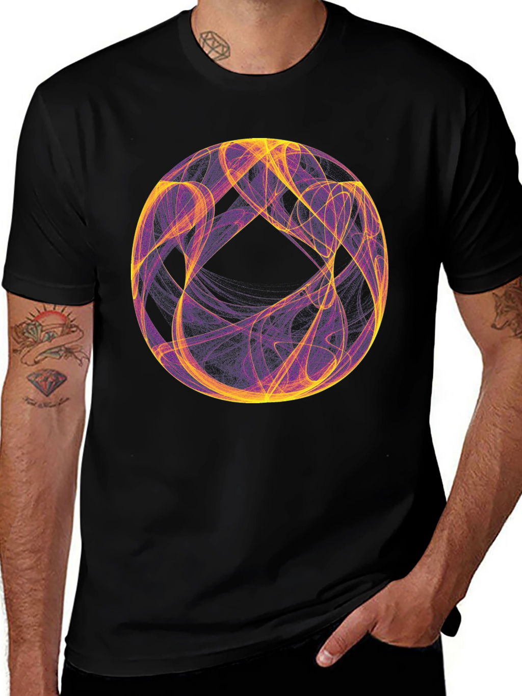 Abstract Sphere Graphic Tee - Unique Design