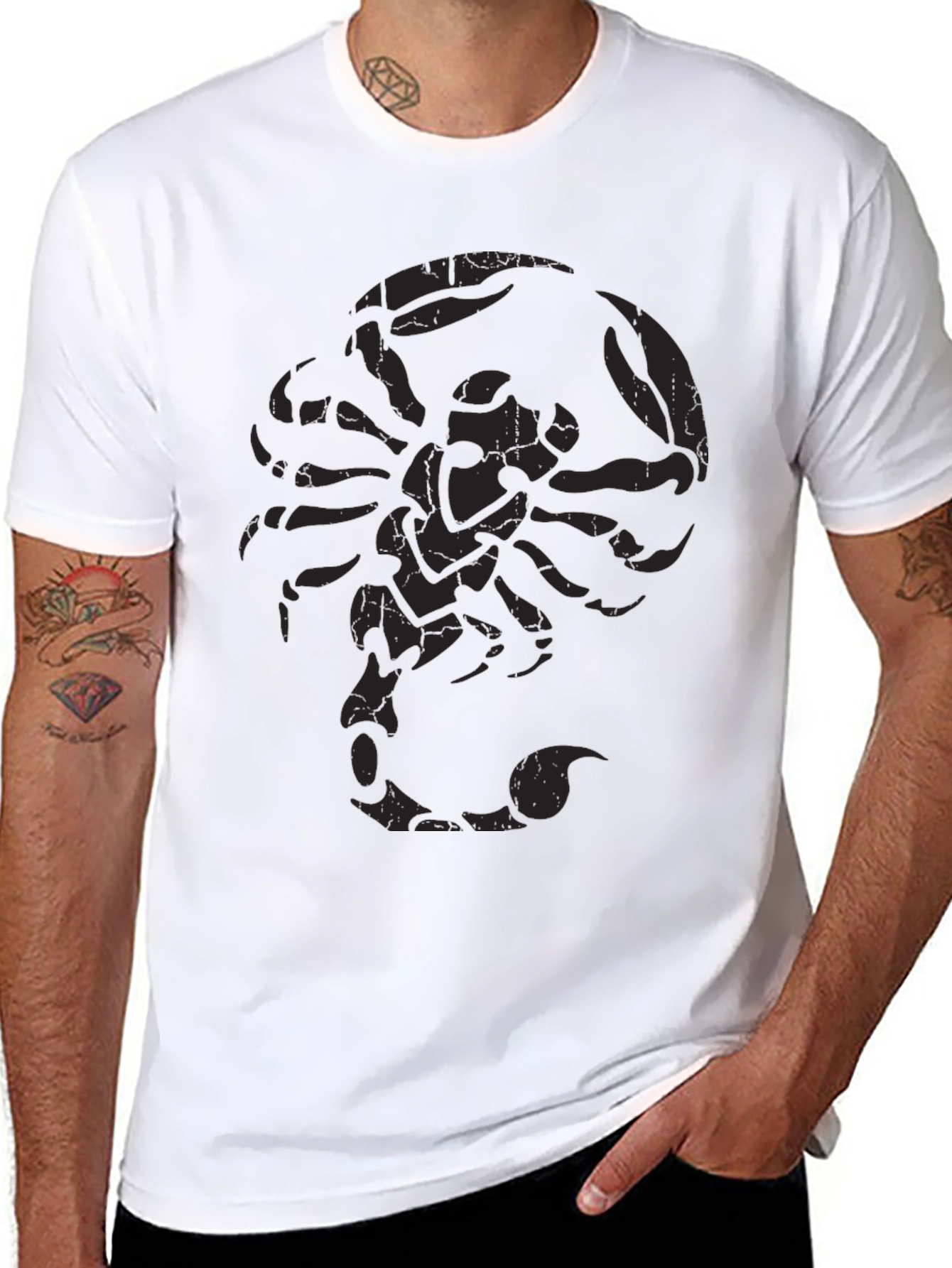 Scorpion Graphic Print Black T-Shirt