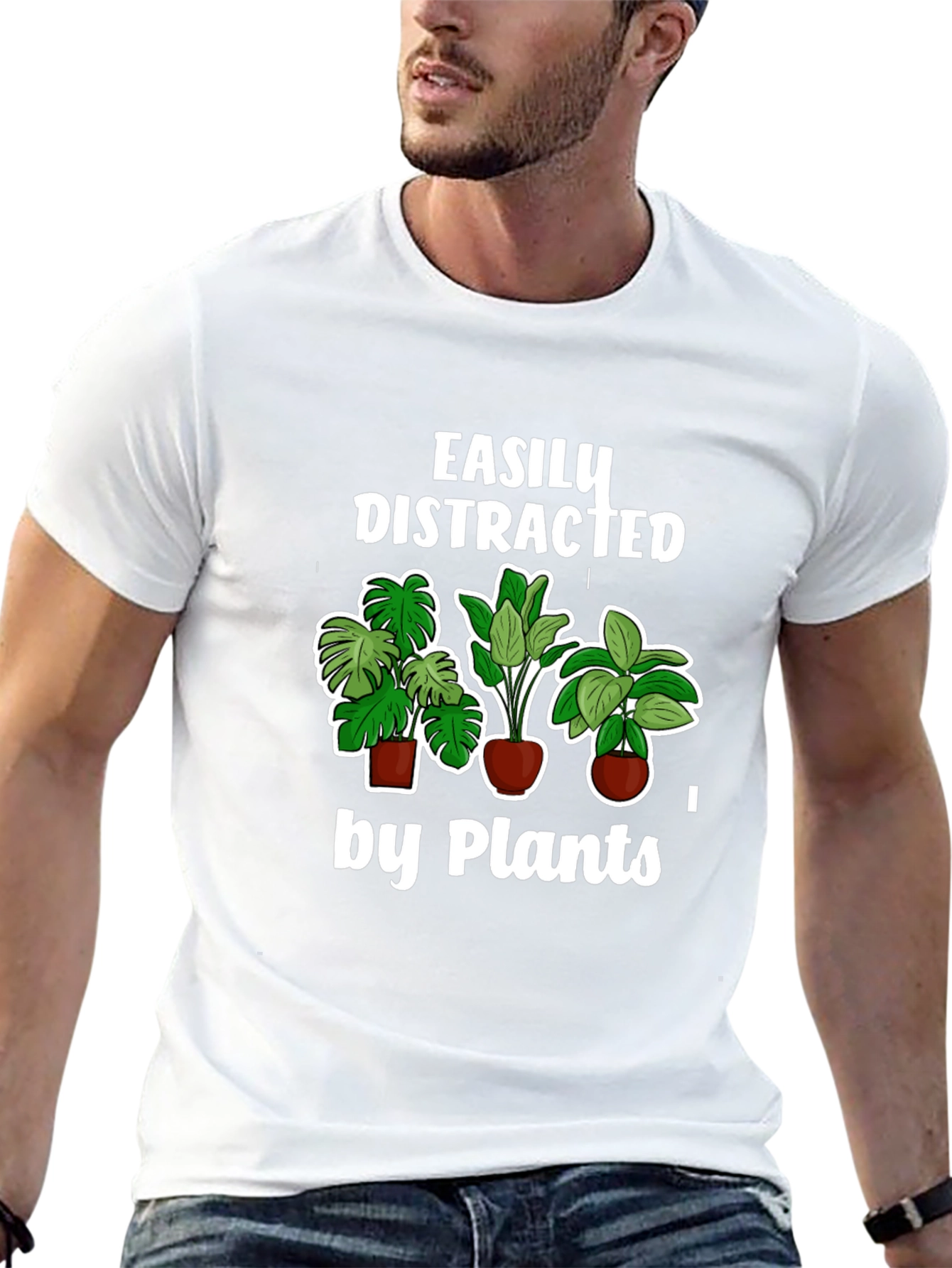 Easily Distracted by Plants T-Shirt Black