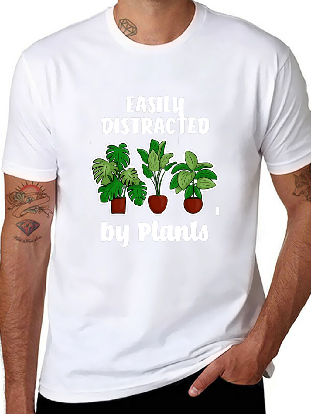 Easily Distracted by Plants T-Shirt Black