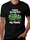 Easily Distracted by Plants T-Shirt Black