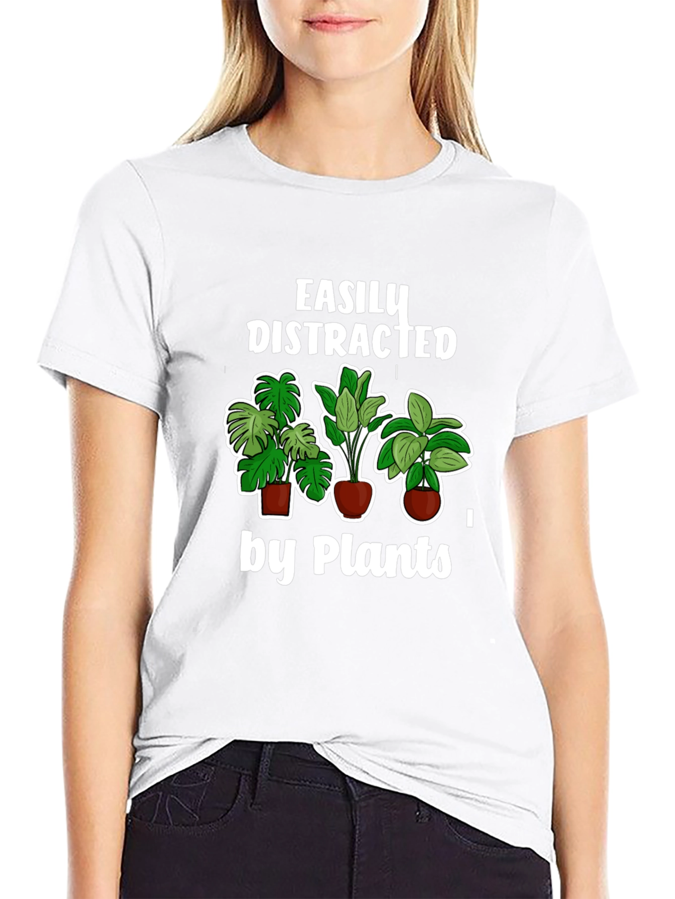 Easily Distracted by Plants T-Shirt Black