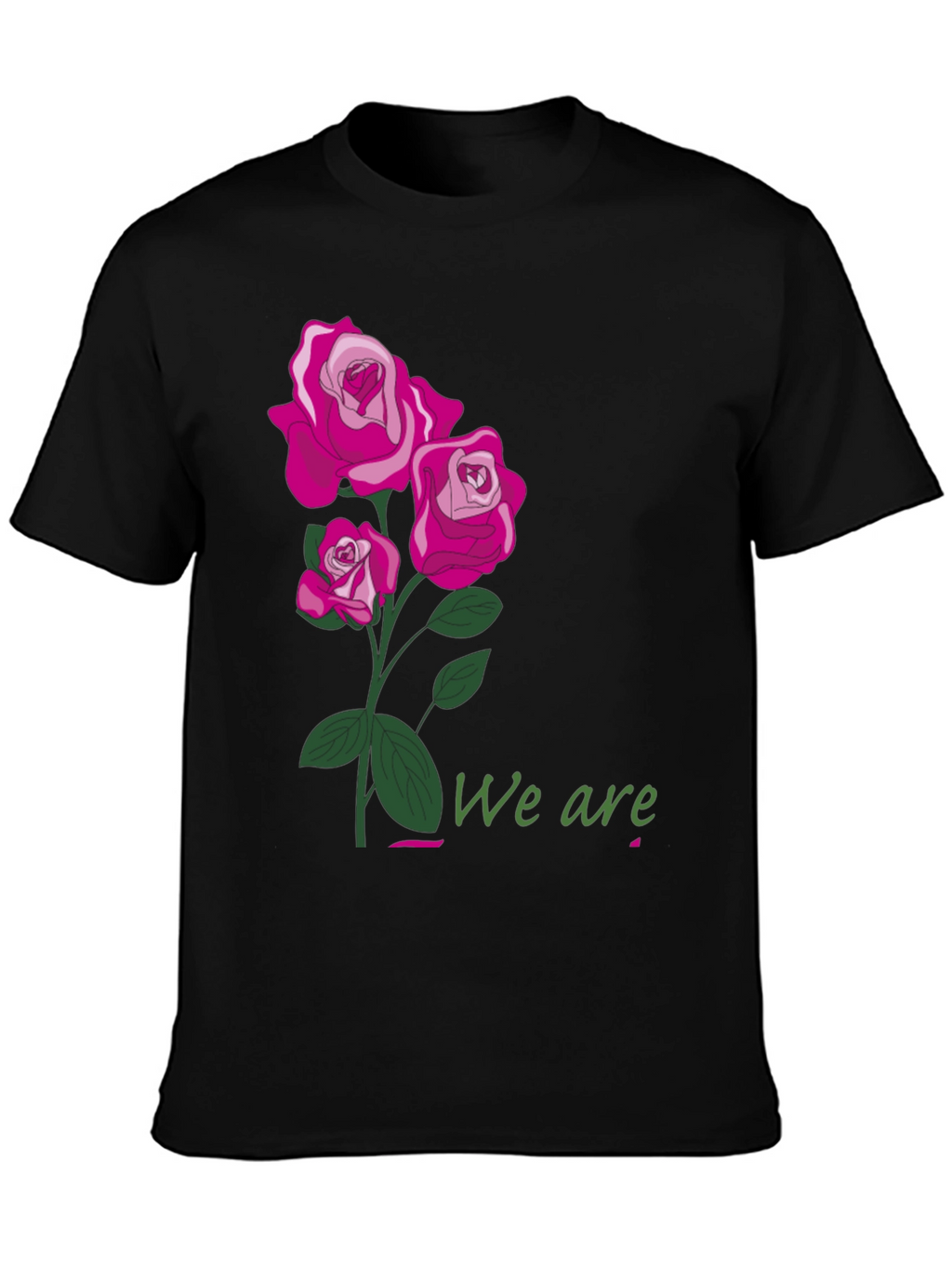 Floral Rose T-Shirt - We Are Graphic Tee
