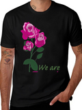 Floral Rose T-Shirt - We Are Graphic Tee