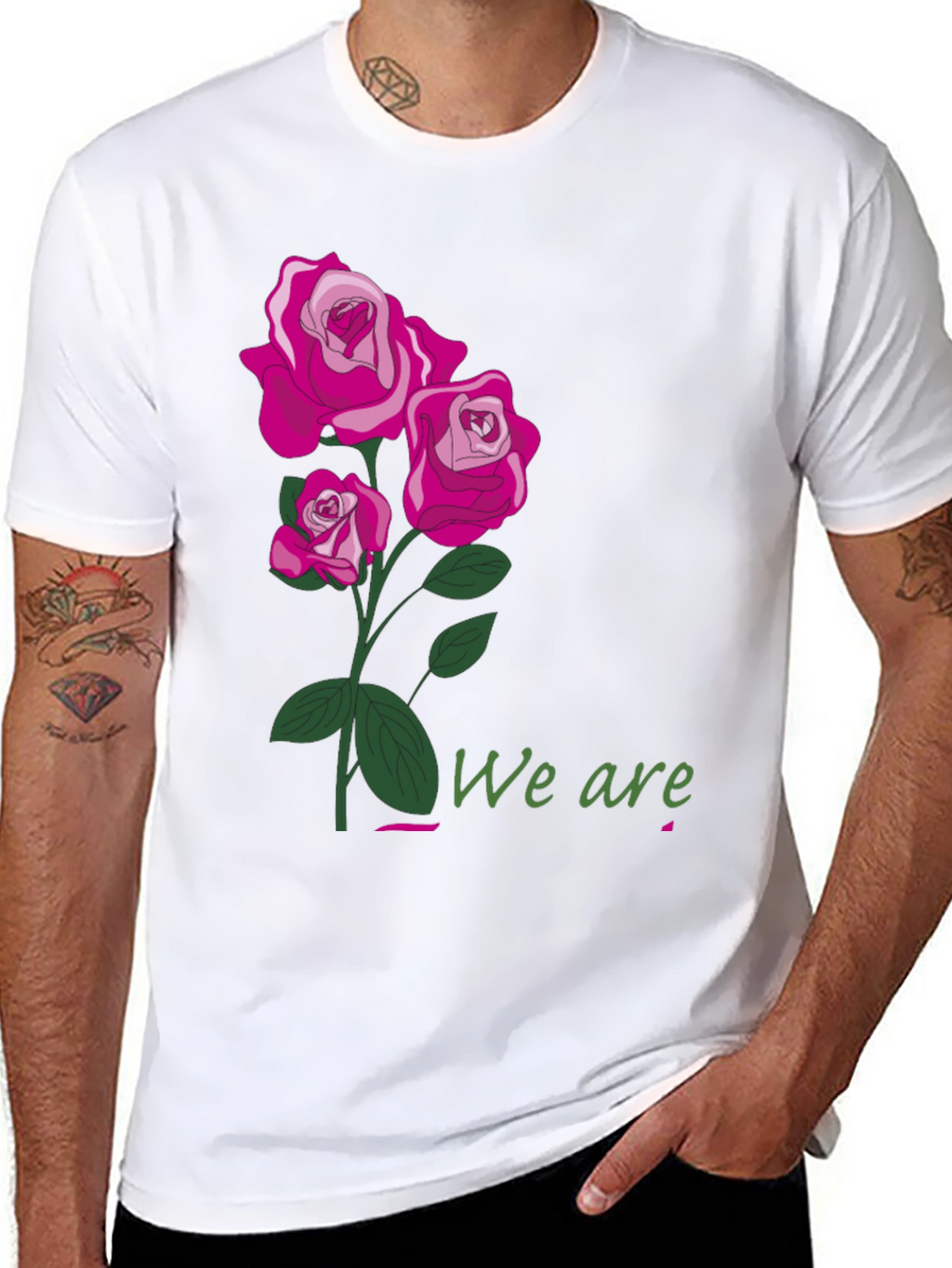 Floral Rose T-Shirt - We Are Graphic Tee