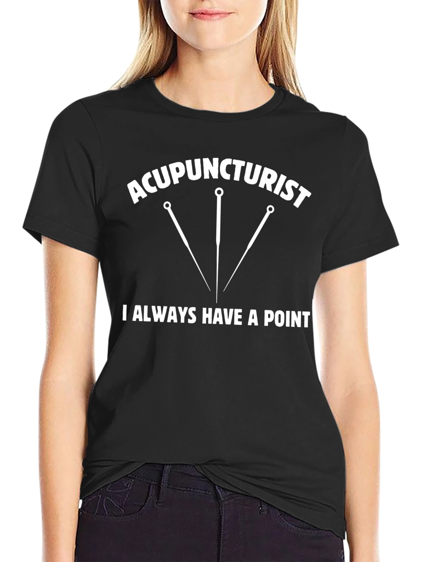 Acupuncturist Point T-Shirt - Unisex Black Tee