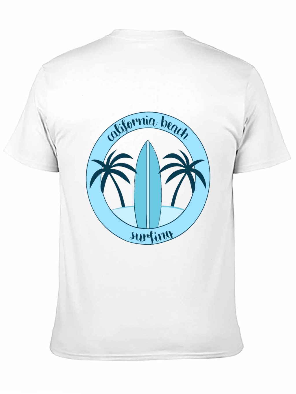 California Beach Surfing Graphic Tee