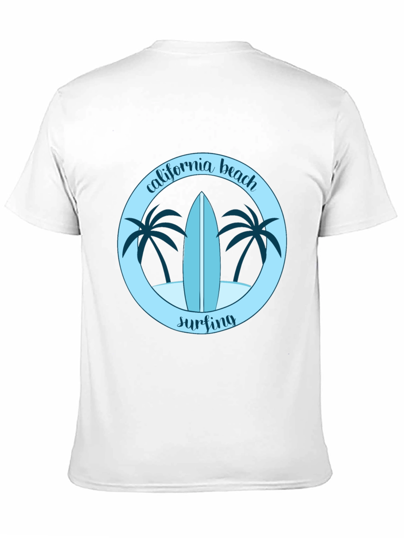 California Beach Surfing Graphic Tee